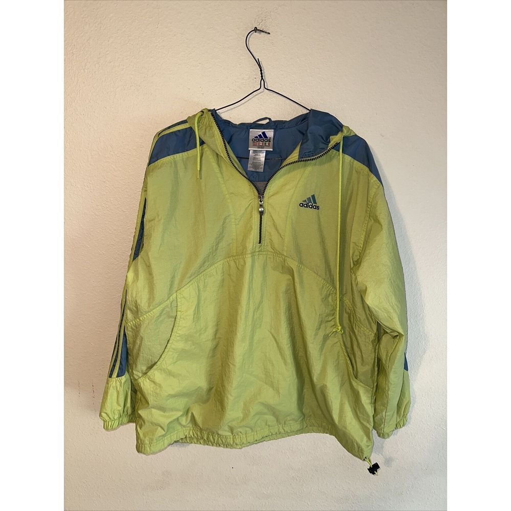 90's Vintage Adidas Half Zip Sweatshirt Yellow Size‎ Large